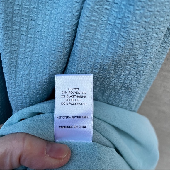 ASTR the Label Twist Back Tie Midi Light Blue Teal Romantic Dress - Medium - Picture 12 of 14